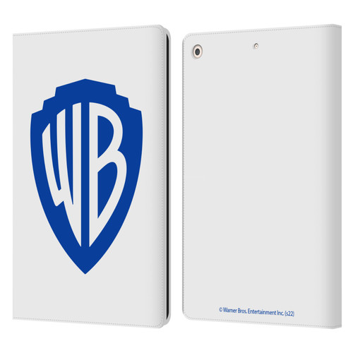 Warner Bros. Shield Logo White Leather Book Wallet Case Cover For Apple iPad 10.2 2019/2020/2021