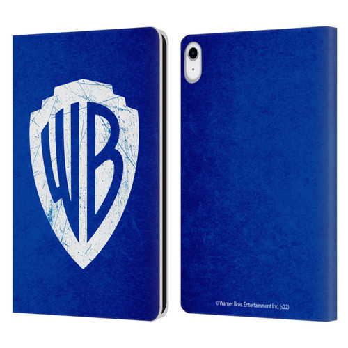 Warner Bros. Shield Logo Distressed Leather Book Wallet Case Cover For Apple iPad 10.9 2022/2025