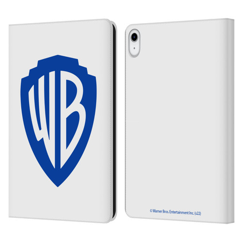 Warner Bros. Shield Logo White Leather Book Wallet Case Cover For Apple iPad 10.9 2022/2025