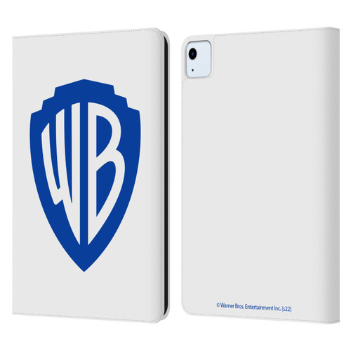 Warner Bros. Shield Logo White Leather Book Wallet Case Cover For Apple iPad Air 11 2020/2022/2024