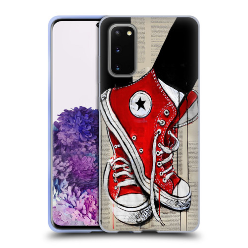 LouiJoverArt Red Ink Shoes Soft Gel Case for Samsung Galaxy S20 / S20 5G