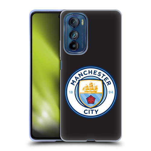 Manchester City Man City FC Badge Black Full Colour Soft Gel Case for Motorola Edge 30