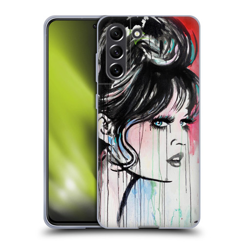 LouiJoverArt Red Ink God Created Woman Soft Gel Case for Samsung Galaxy S21 FE 5G