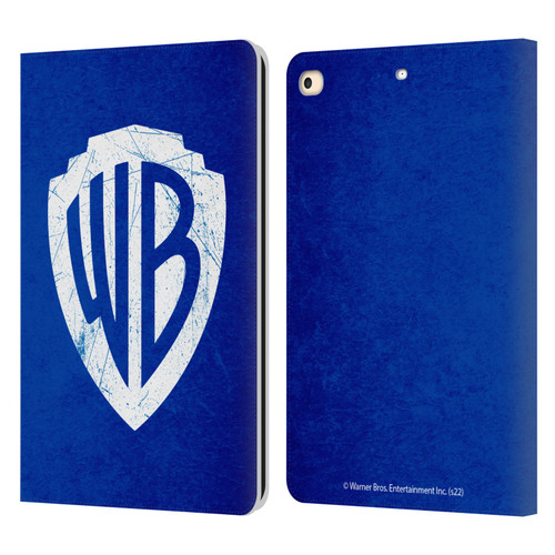 Warner Bros. Shield Logo Distressed Leather Book Wallet Case Cover For Apple iPad 9.7 2017 / iPad 9.7 2018