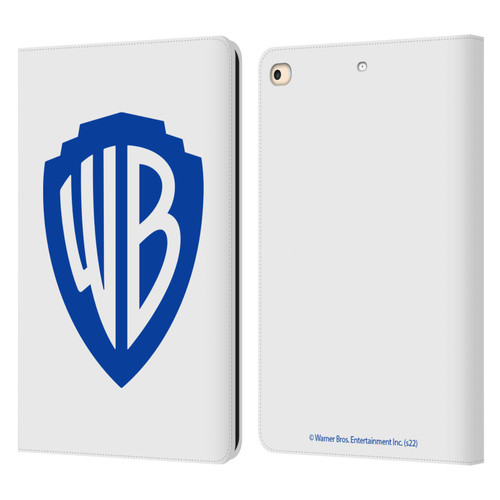 Warner Bros. Shield Logo White Leather Book Wallet Case Cover For Apple iPad 9.7 2017 / iPad 9.7 2018