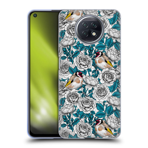 Katerina Kirilova Floral Patterns White Rose & Birds Soft Gel Case for Xiaomi Redmi Note 9T 5G