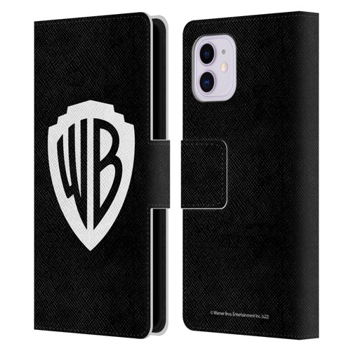 Warner Bros. Shield Logo Black Leather Book Wallet Case Cover For Apple iPhone 11