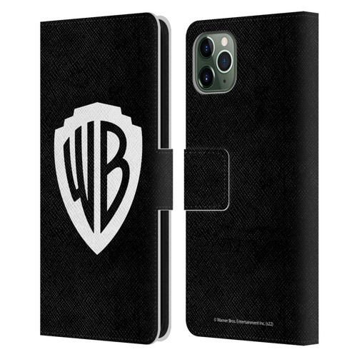 Warner Bros. Shield Logo Black Leather Book Wallet Case Cover For Apple iPhone 11 Pro Max