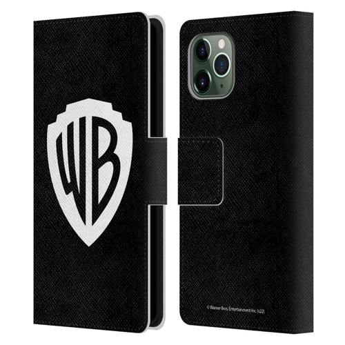 Warner Bros. Shield Logo Black Leather Book Wallet Case Cover For Apple iPhone 11 Pro