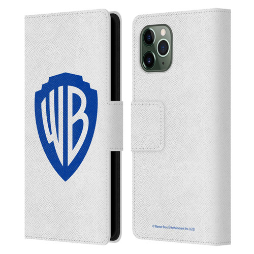 Warner Bros. Shield Logo White Leather Book Wallet Case Cover For Apple iPhone 11 Pro