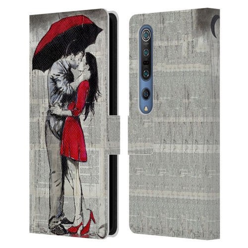 LouiJoverArt Red Ink A New Kiss 2 Leather Book Wallet Case Cover For Xiaomi Mi 10 5G / Mi 10 Pro 5G