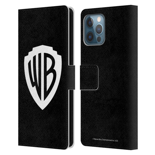 Warner Bros. Shield Logo Black Leather Book Wallet Case Cover For Apple iPhone 12 Pro Max