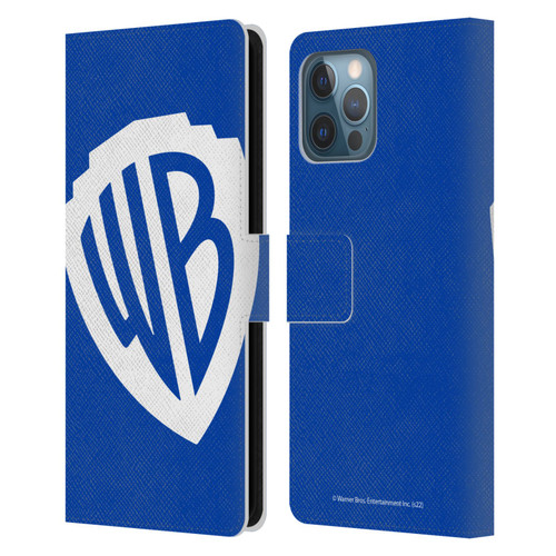 Warner Bros. Shield Logo Oversized Leather Book Wallet Case Cover For Apple iPhone 12 Pro Max