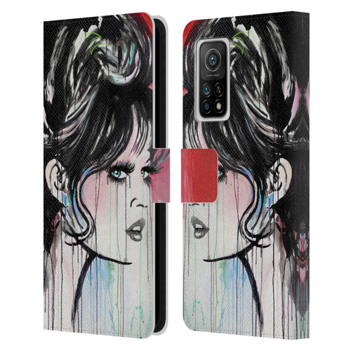 LouiJoverArt Red Ink God Created Woman Leather Book Wallet Case Cover For Xiaomi Mi 10T 5G