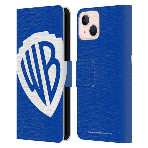 Warner Bros. Shield Logo Oversized Leather Book Wallet Case Cover For Apple iPhone 13