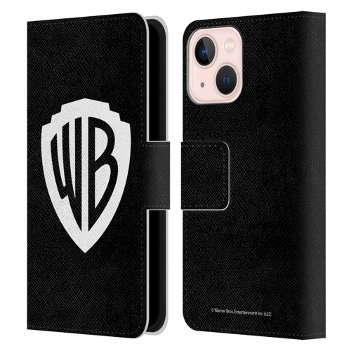 Warner Bros. Shield Logo Black Leather Book Wallet Case Cover For Apple iPhone 13 Mini