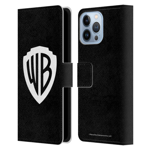 Warner Bros. Shield Logo Black Leather Book Wallet Case Cover For Apple iPhone 13 Pro Max