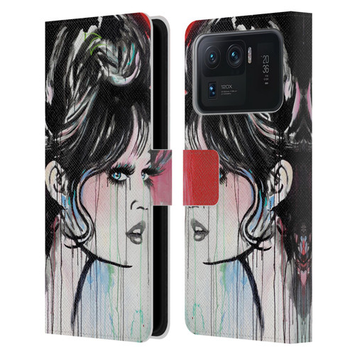 LouiJoverArt Red Ink God Created Woman Leather Book Wallet Case Cover For Xiaomi Mi 11 Ultra