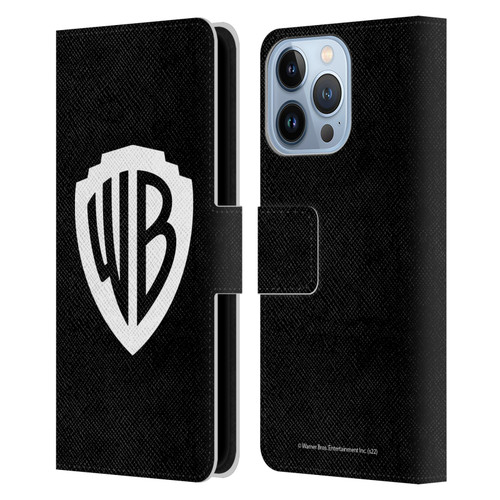 Warner Bros. Shield Logo Black Leather Book Wallet Case Cover For Apple iPhone 13 Pro