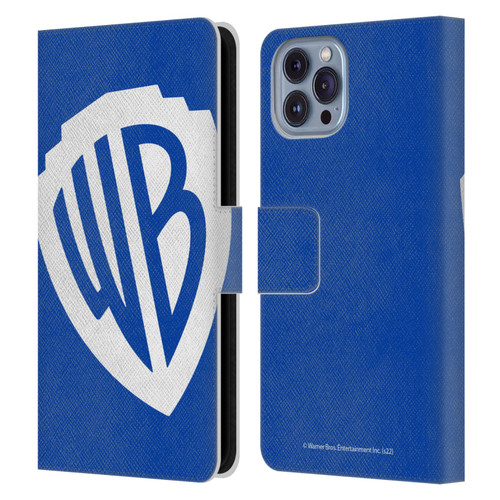 Warner Bros. Shield Logo Oversized Leather Book Wallet Case Cover For Apple iPhone 14
