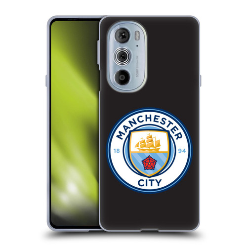 Manchester City Man City FC Badge Black Full Colour Soft Gel Case for Motorola Edge X30