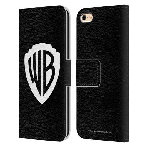 Warner Bros. Shield Logo Black Leather Book Wallet Case Cover For Apple iPhone 6 / iPhone 6s