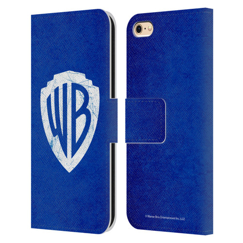 Warner Bros. Shield Logo Distressed Leather Book Wallet Case Cover For Apple iPhone 6 / iPhone 6s