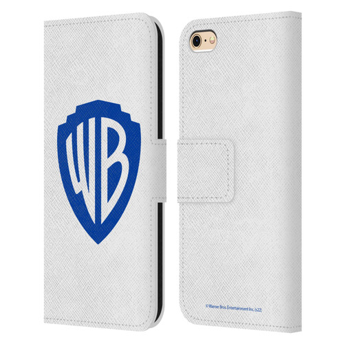 Warner Bros. Shield Logo White Leather Book Wallet Case Cover For Apple iPhone 6 / iPhone 6s