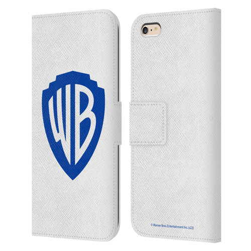 Warner Bros. Shield Logo White Leather Book Wallet Case Cover For Apple iPhone 6 Plus / iPhone 6s Plus