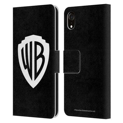 Warner Bros. Shield Logo Black Leather Book Wallet Case Cover For Apple iPhone XR