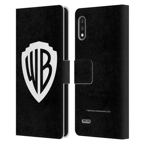 Warner Bros. Shield Logo Black Leather Book Wallet Case Cover For LG K22