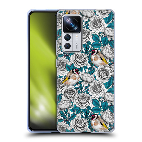 Katerina Kirilova Floral Patterns White Rose & Birds Soft Gel Case for Xiaomi 12T Pro