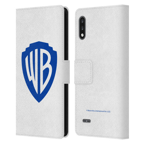 Warner Bros. Shield Logo White Leather Book Wallet Case Cover For LG K22