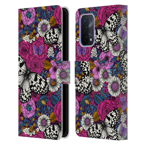 Katerina Kirilova Floral Patterns Colorful Garden Leather Book Wallet Case Cover For OPPO A54 5G