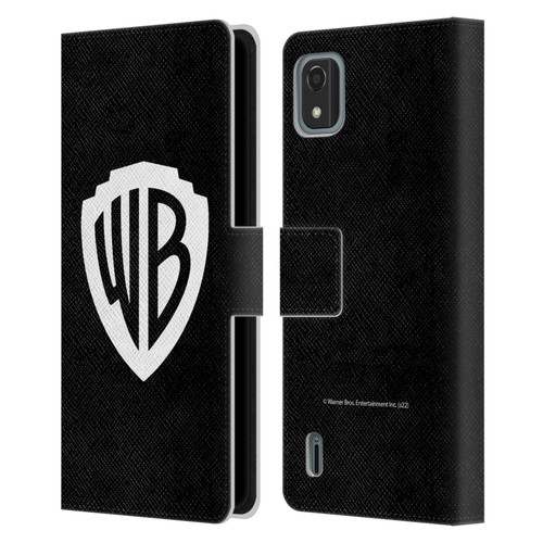 Warner Bros. Shield Logo Black Leather Book Wallet Case Cover For Nokia C2 2nd Edition