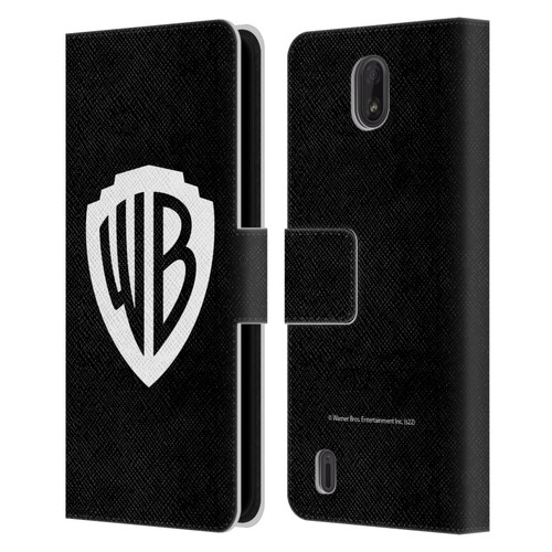 Warner Bros. Shield Logo Black Leather Book Wallet Case Cover For Nokia C01 Plus/C1 2nd Edition