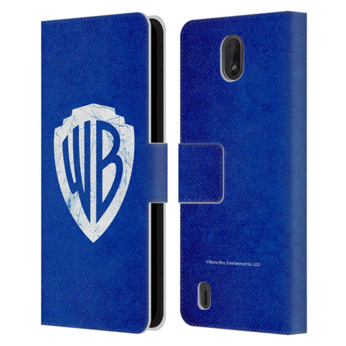 Warner Bros. Shield Logo Distressed Leather Book Wallet Case Cover For Nokia C01 Plus/C1 2nd Edition
