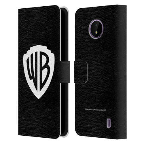 Warner Bros. Shield Logo Black Leather Book Wallet Case Cover For Nokia C10 / C20
