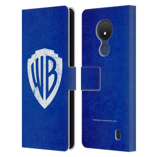 Warner Bros. Shield Logo Distressed Leather Book Wallet Case Cover For Nokia C21