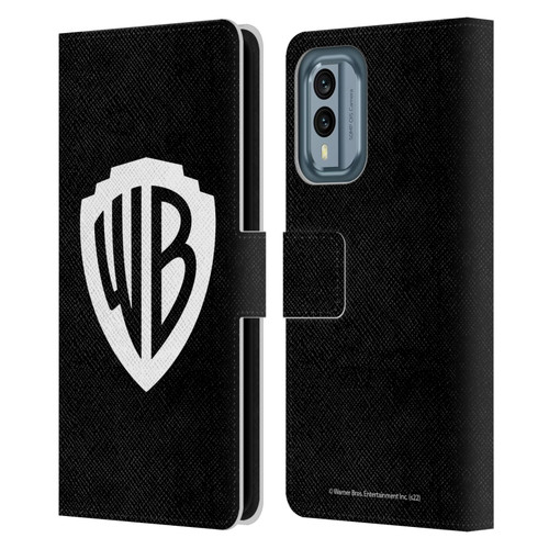 Warner Bros. Shield Logo Black Leather Book Wallet Case Cover For Nokia X30