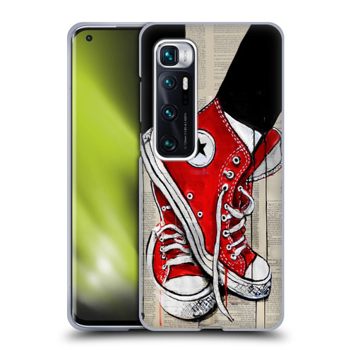 LouiJoverArt Red Ink Shoes Soft Gel Case for Xiaomi Mi 10 Ultra 5G