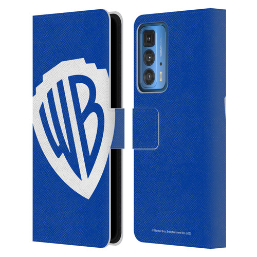Warner Bros. Shield Logo Oversized Leather Book Wallet Case Cover For Motorola Edge 20 Pro