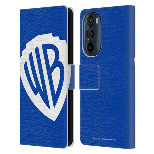 Warner Bros. Shield Logo Oversized Leather Book Wallet Case Cover For Motorola Edge 30