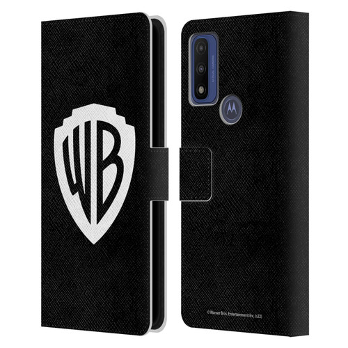 Warner Bros. Shield Logo Black Leather Book Wallet Case Cover For Motorola G Pure