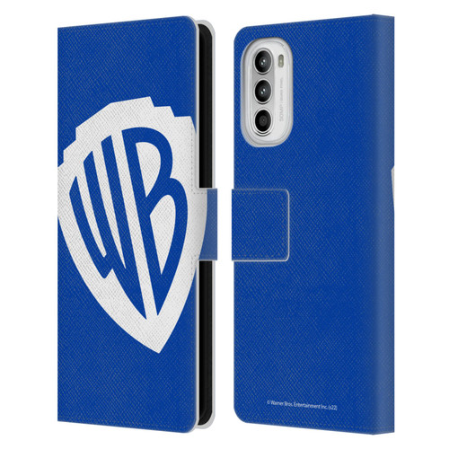Warner Bros. Shield Logo Oversized Leather Book Wallet Case Cover For Motorola Moto G52