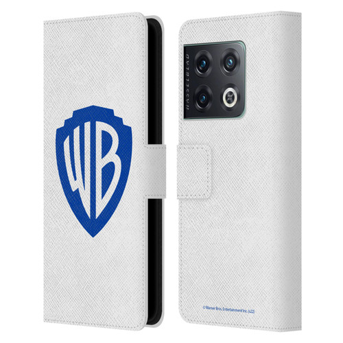 Warner Bros. Shield Logo White Leather Book Wallet Case Cover For OnePlus 10 Pro
