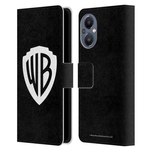 Warner Bros. Shield Logo Black Leather Book Wallet Case Cover For OnePlus Nord N20 5G