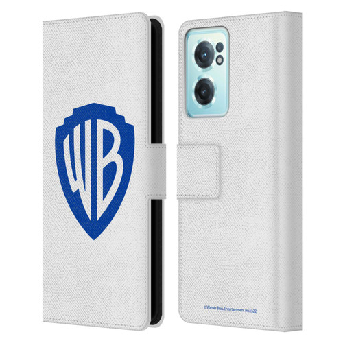 Warner Bros. Shield Logo White Leather Book Wallet Case Cover For OnePlus Nord CE 2 5G