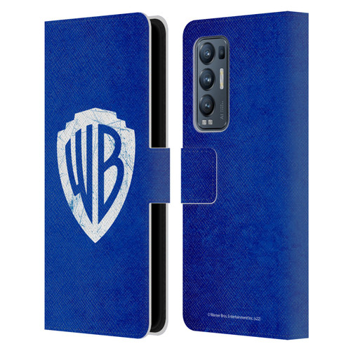 Warner Bros. Shield Logo Distressed Leather Book Wallet Case Cover For OPPO Find X3 Neo / Reno5 Pro+ 5G