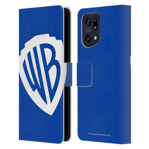 Warner Bros. Shield Logo Oversized Leather Book Wallet Case Cover For OPPO Find X5